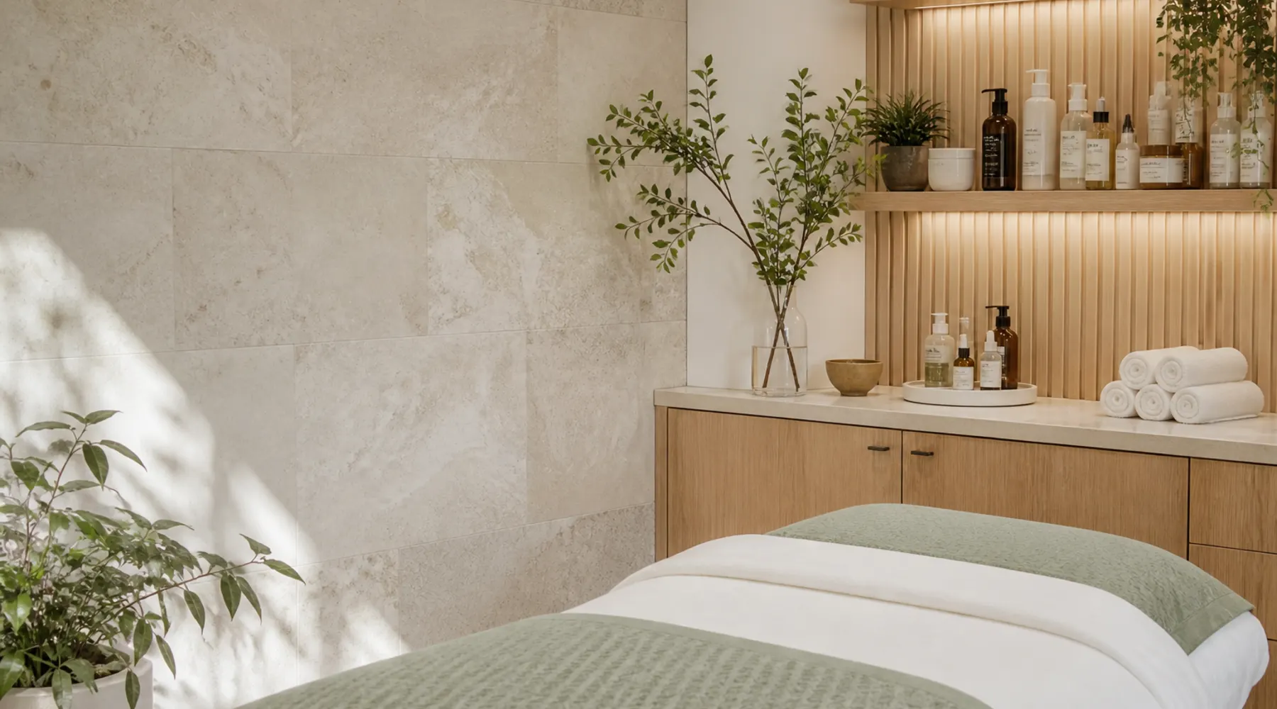 Acne-focused facial treatment room in Chevy Chase, Maryland