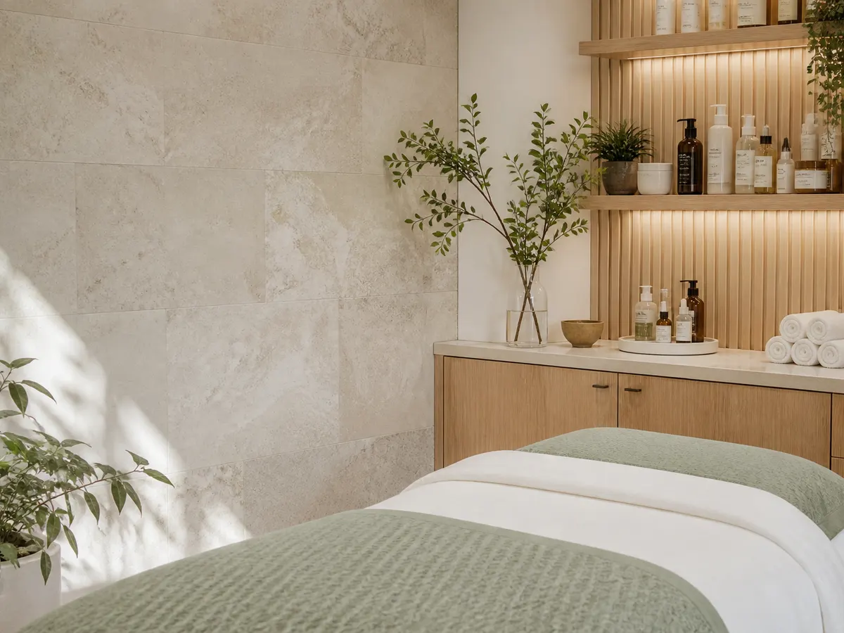 Calm acne skincare treatment setting at Spa Chevy Chase in Chevy Chase, MD