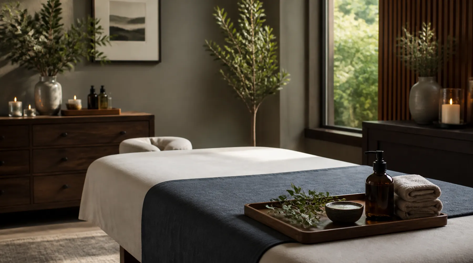Deep tissue massage spa room in Chevy Chase, Maryland