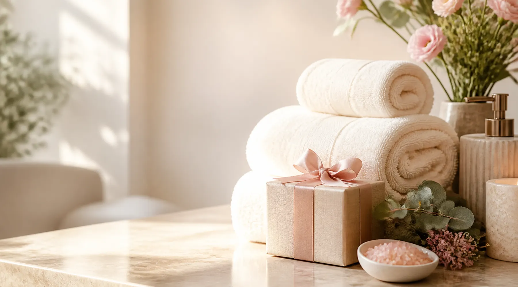 Mother's Day spa gift and treatment setting in Chevy Chase, Maryland