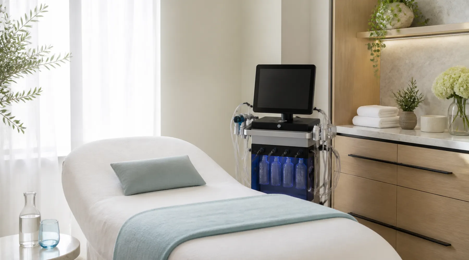 HydraFacial treatment room in Chevy Chase, Maryland