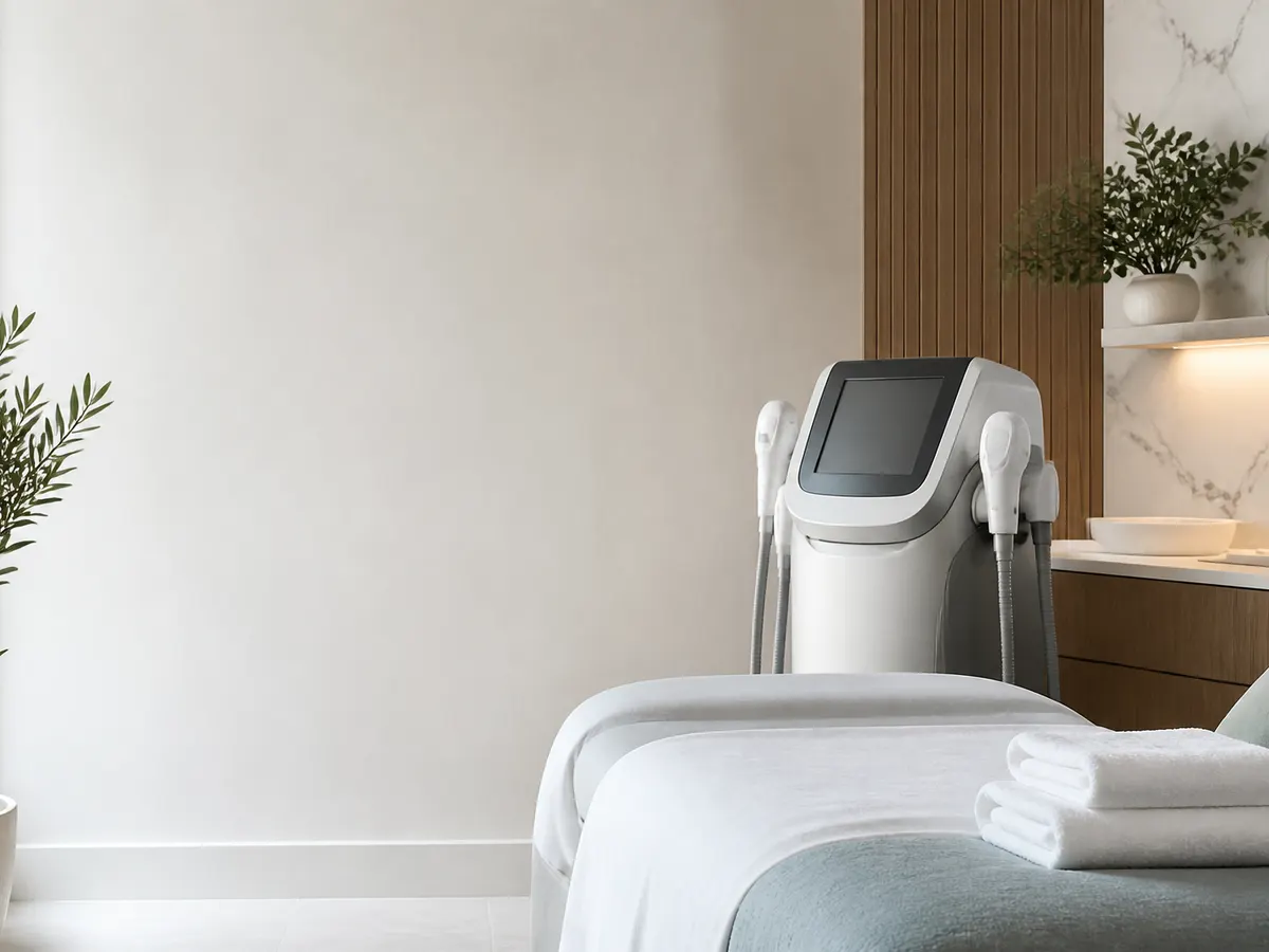 Modern laser hair removal setting at Spa Chevy Chase near Bethesda, MD