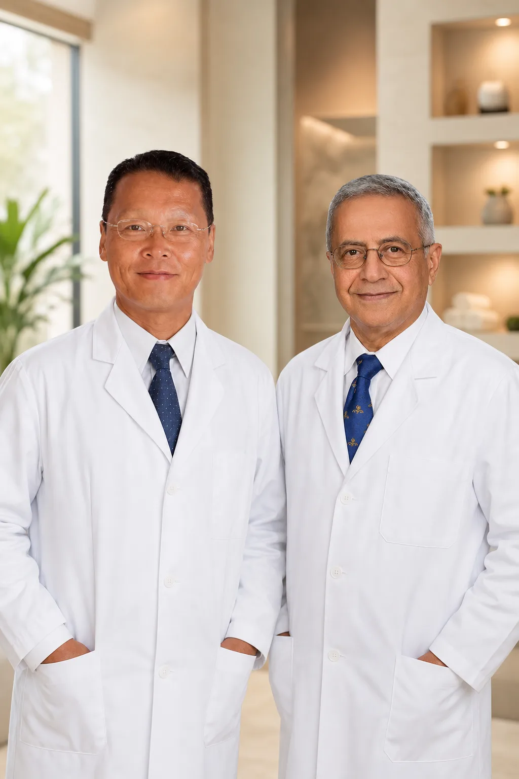 Dr. Jinhu Jin Tang and Dr. Ranjit Cheriyan, Spa Chevy Chase care team