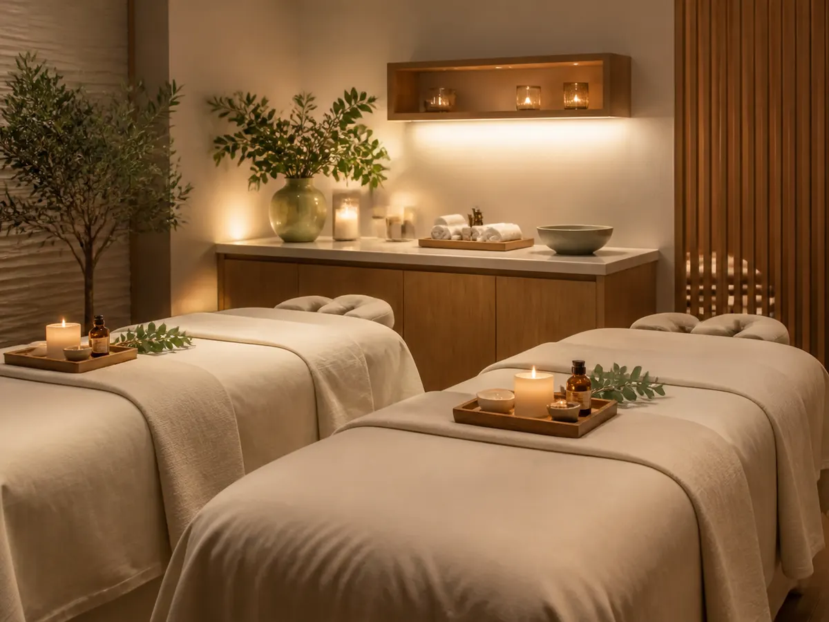 Gentle postpartum massage setting at Spa Chevy Chase in Chevy Chase, MD