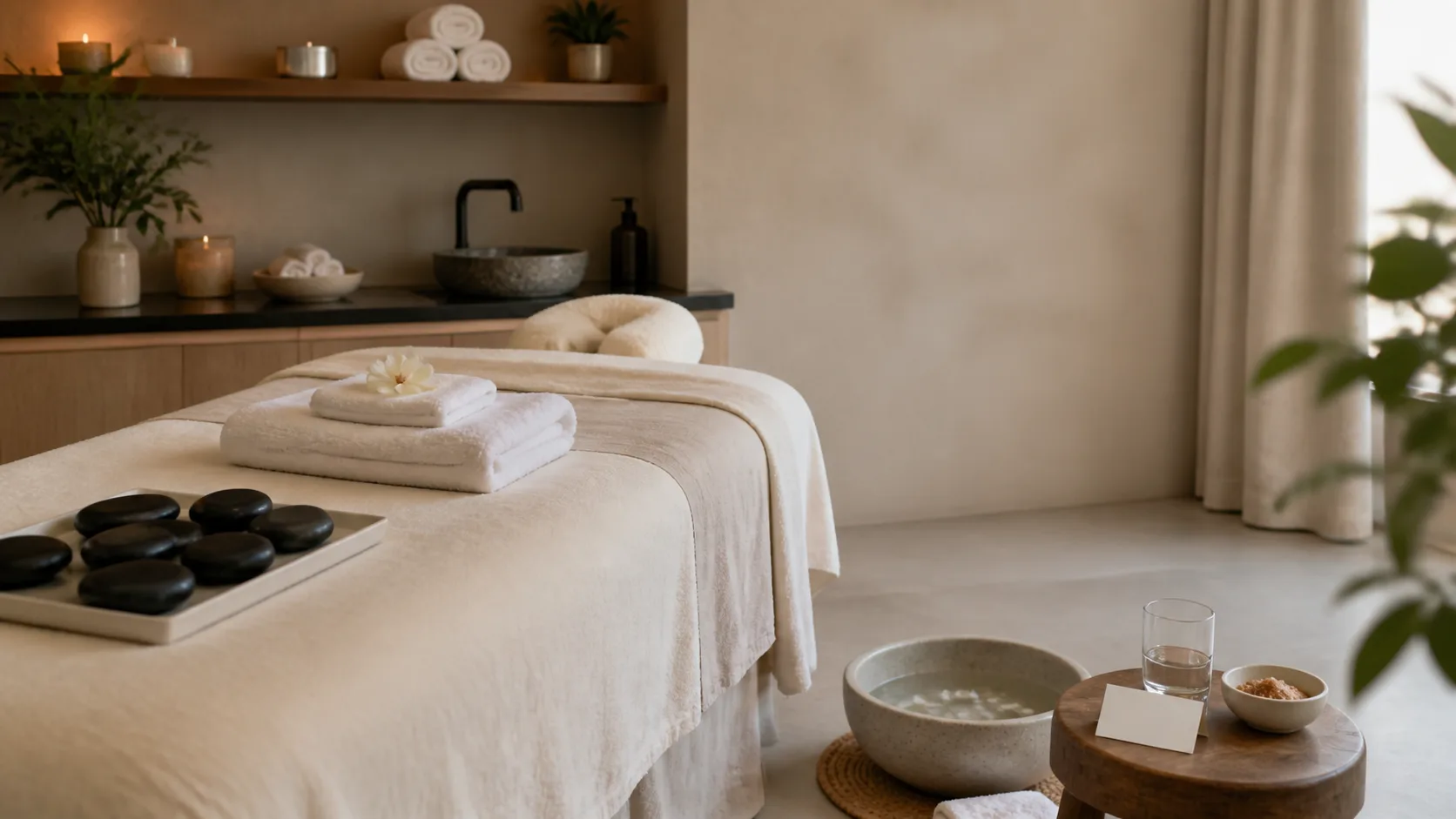 Massage and Facial Package treatment setting at Spa Chevy Chase