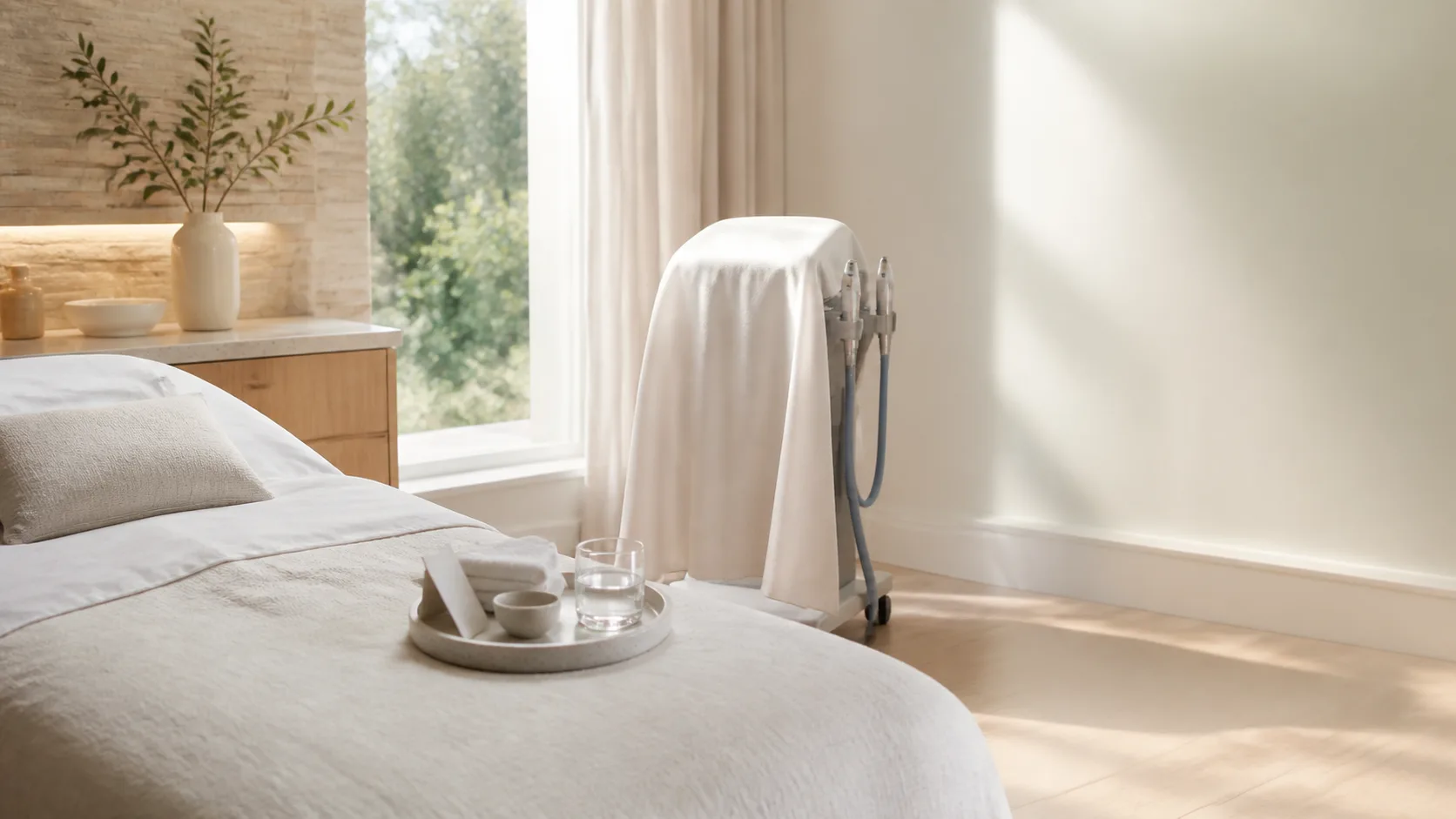 30min Hydra-facial treatment setting at Spa Chevy Chase