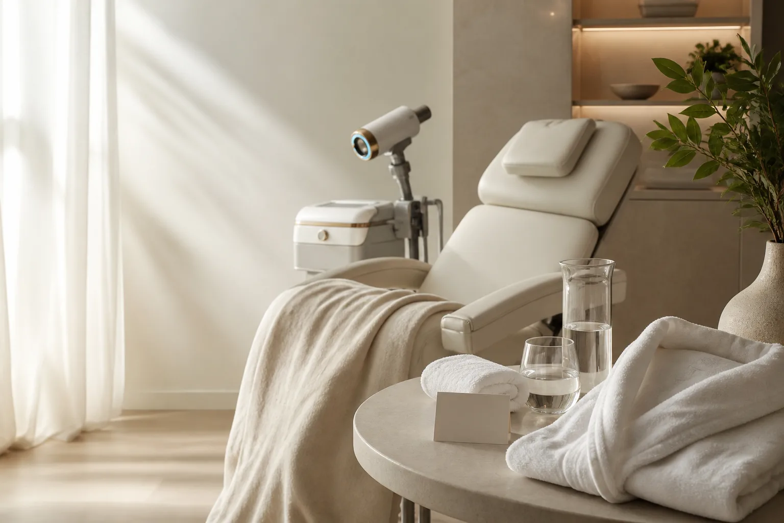 Thoughtful 360 degrees collagen gun treatment planning at Spa Chevy Chase