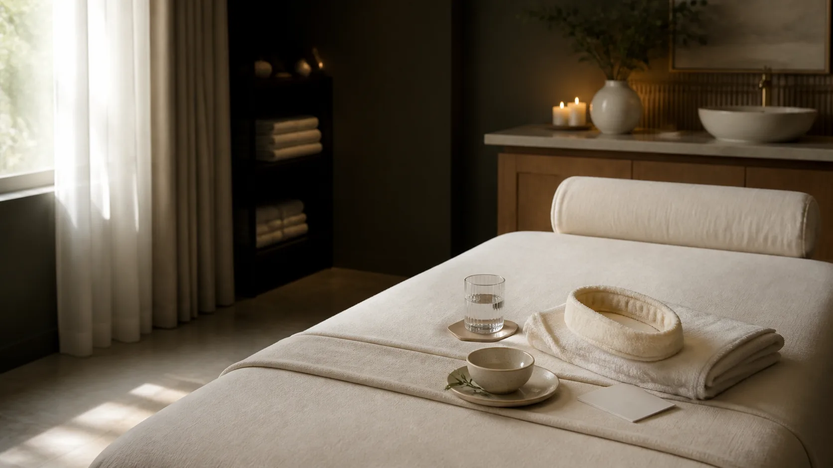 60 min massage and facial treatment setting at Spa Chevy Chase