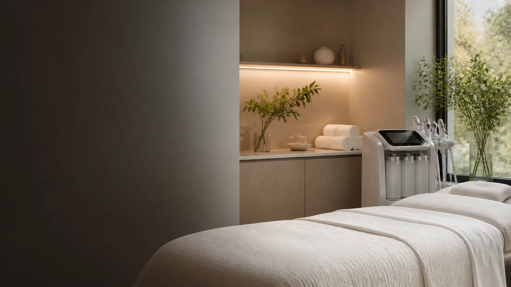 Advanced Hydrafacial treatment setting at Spa Chevy Chase