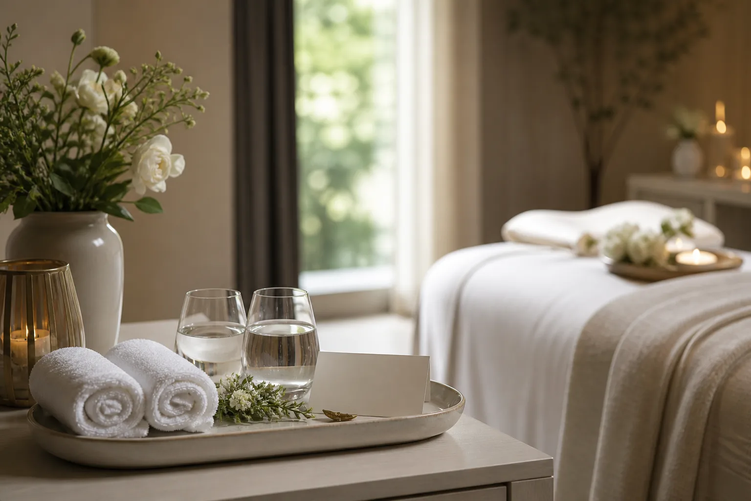 Anniversary package service setting at Spa Chevy Chase