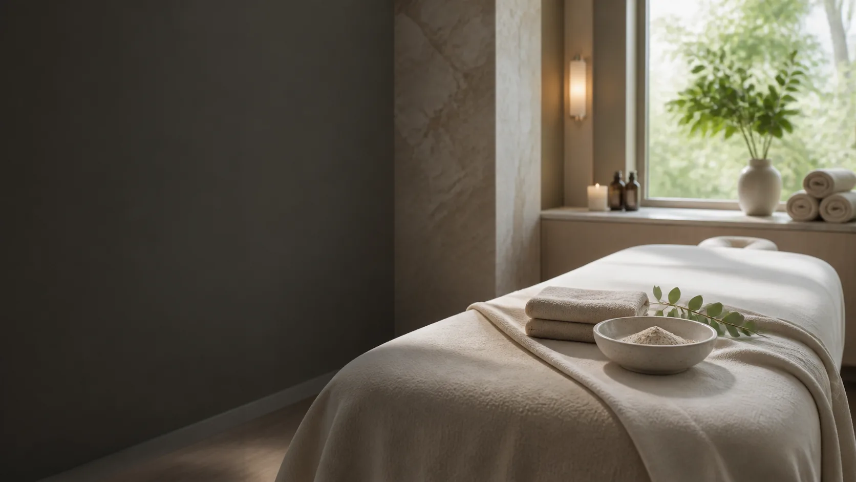 back polish treatment setting at Spa Chevy Chase