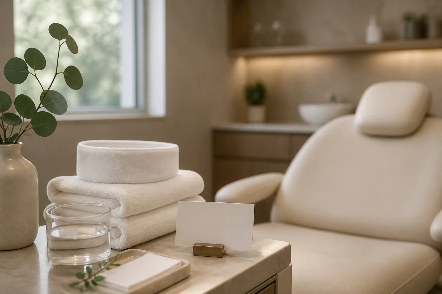 chin wax service setting at Spa Chevy Chase