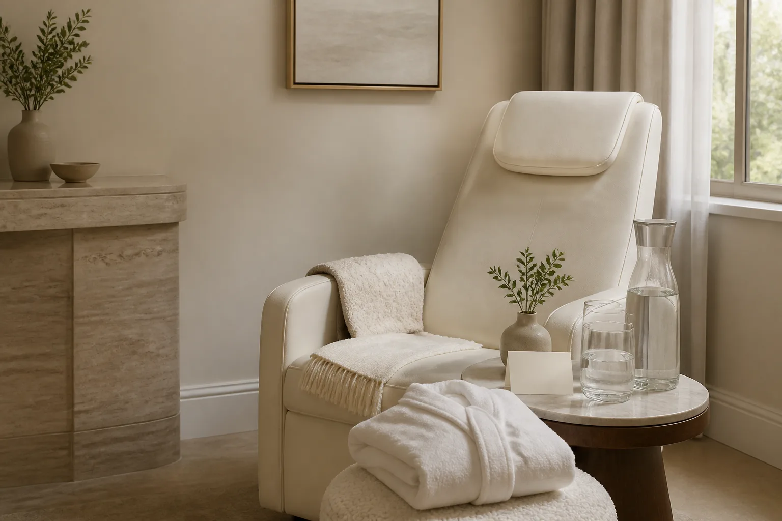 Thoughtful chin wax planning at Spa Chevy Chase