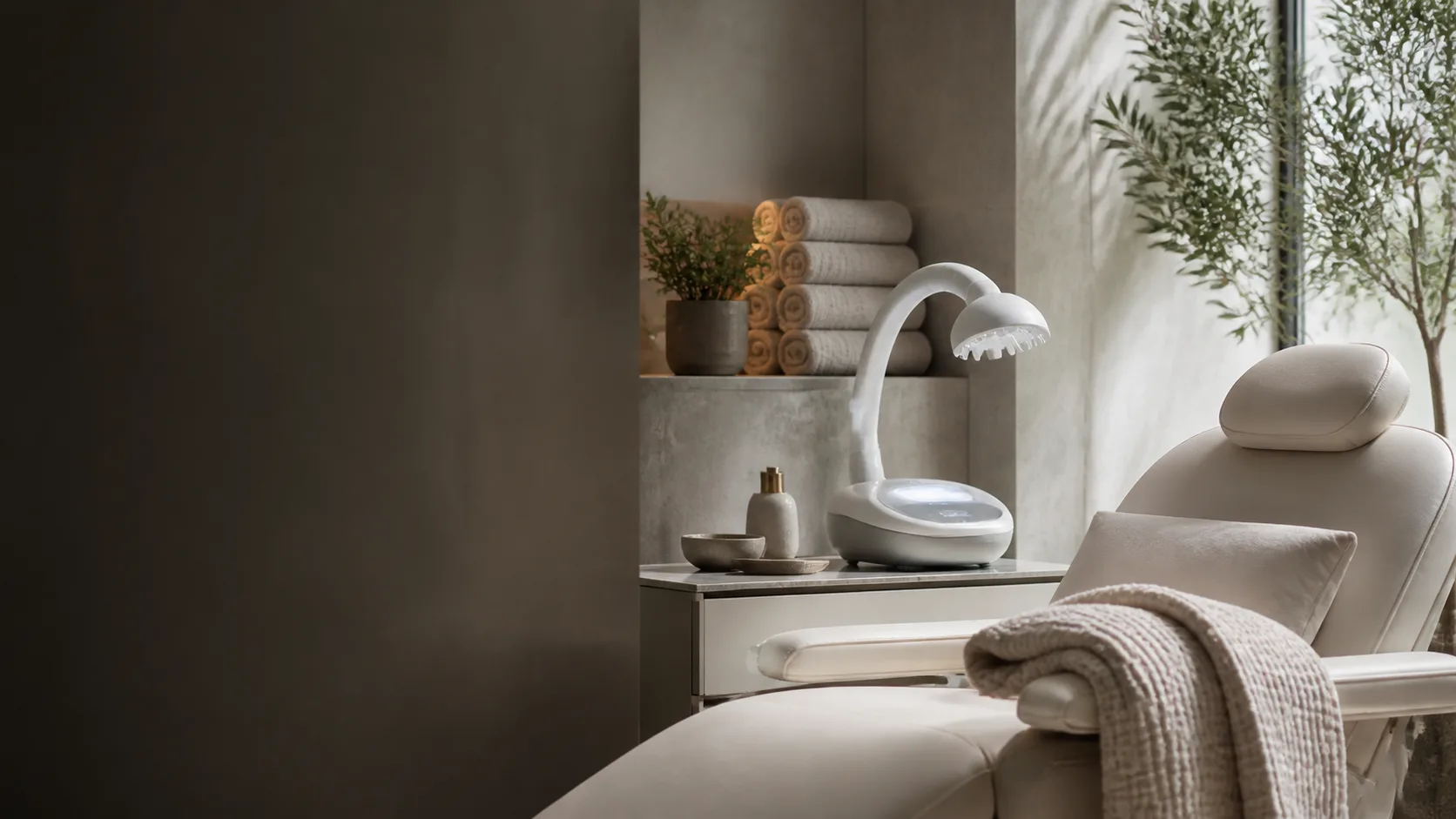 Electric scalp treatment treatment setting at Spa Chevy Chase