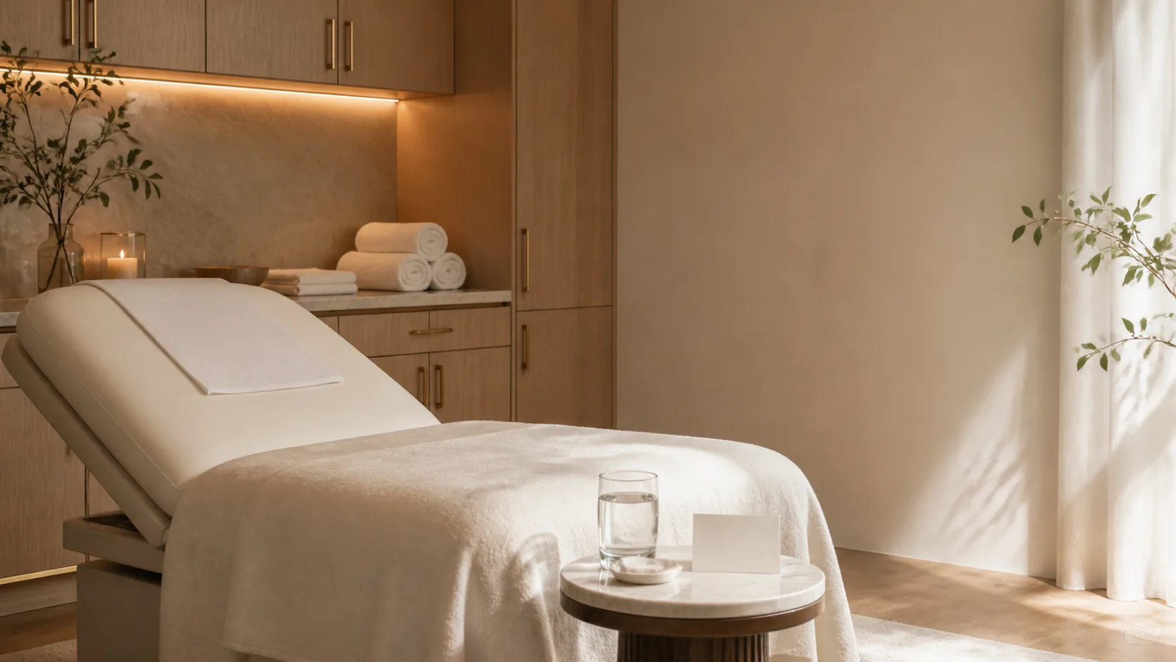 Full Face Wax treatment setting at Spa Chevy Chase