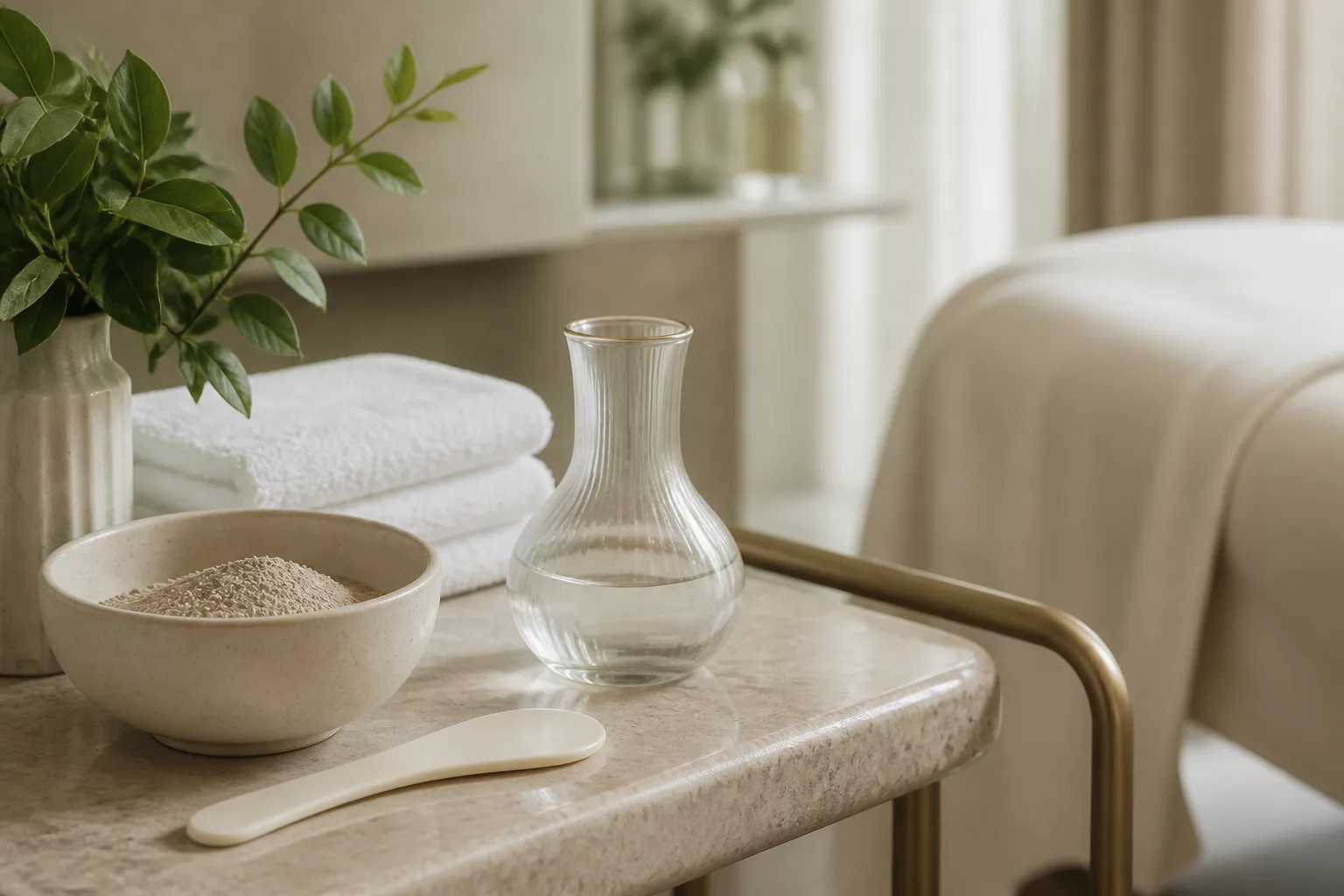 Hydra Film Powder Facial Mask service setting at Spa Chevy Chase