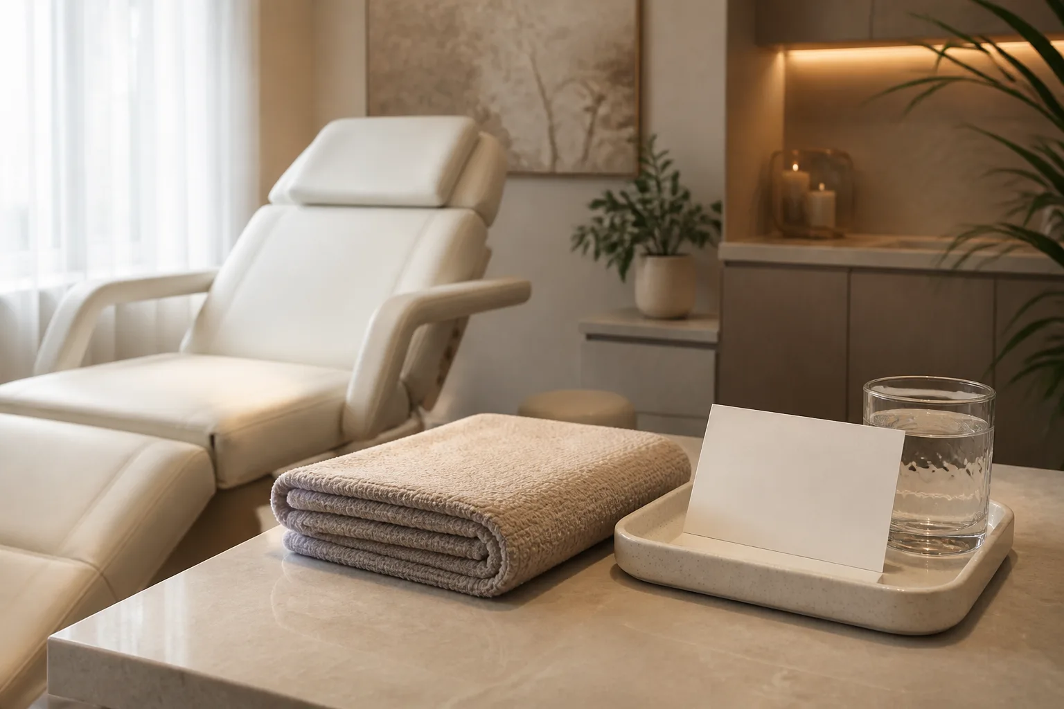 Laser hair Mid area removal service setting at Spa Chevy Chase