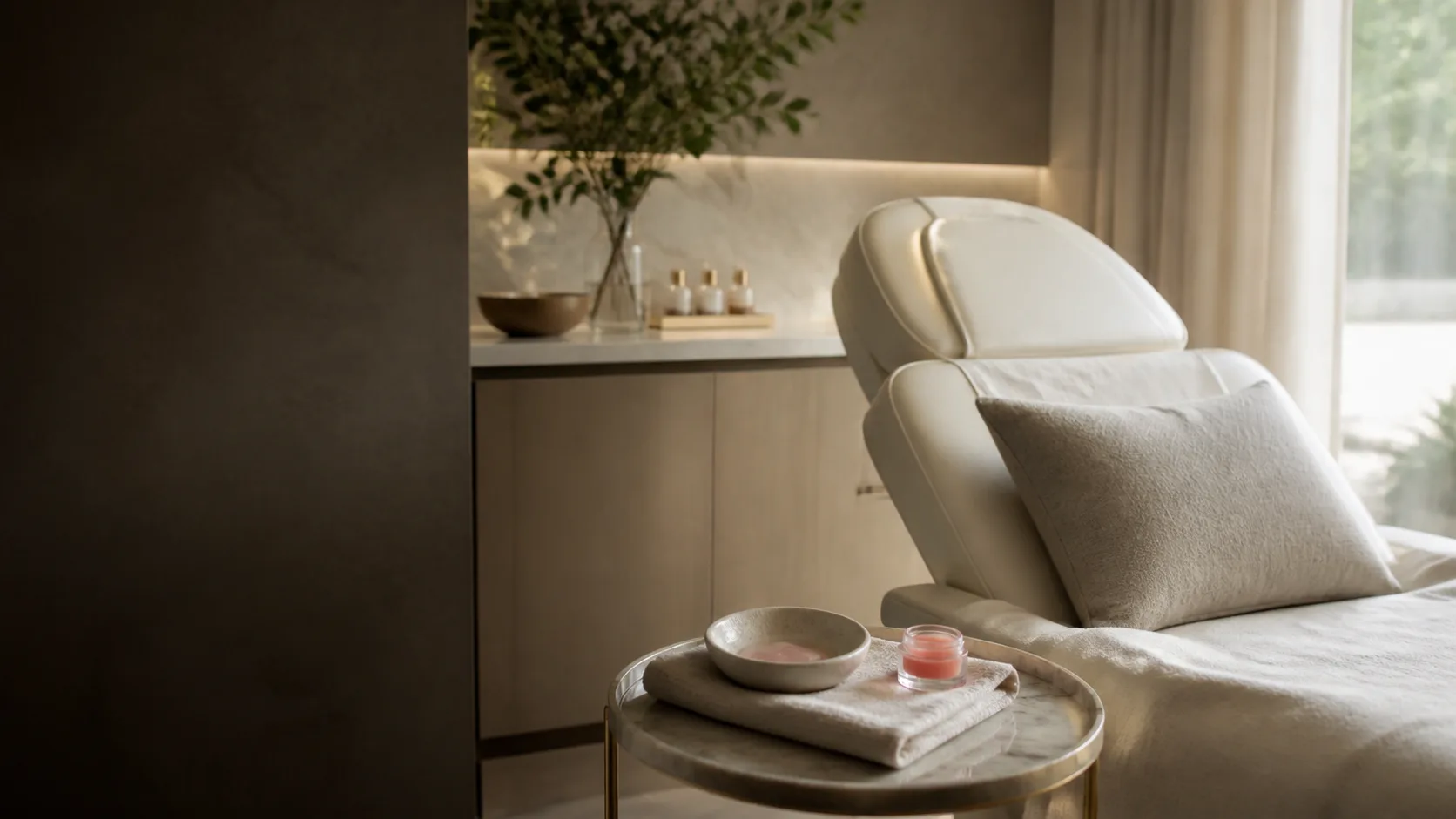 Lip treatment treatment setting at Spa Chevy Chase