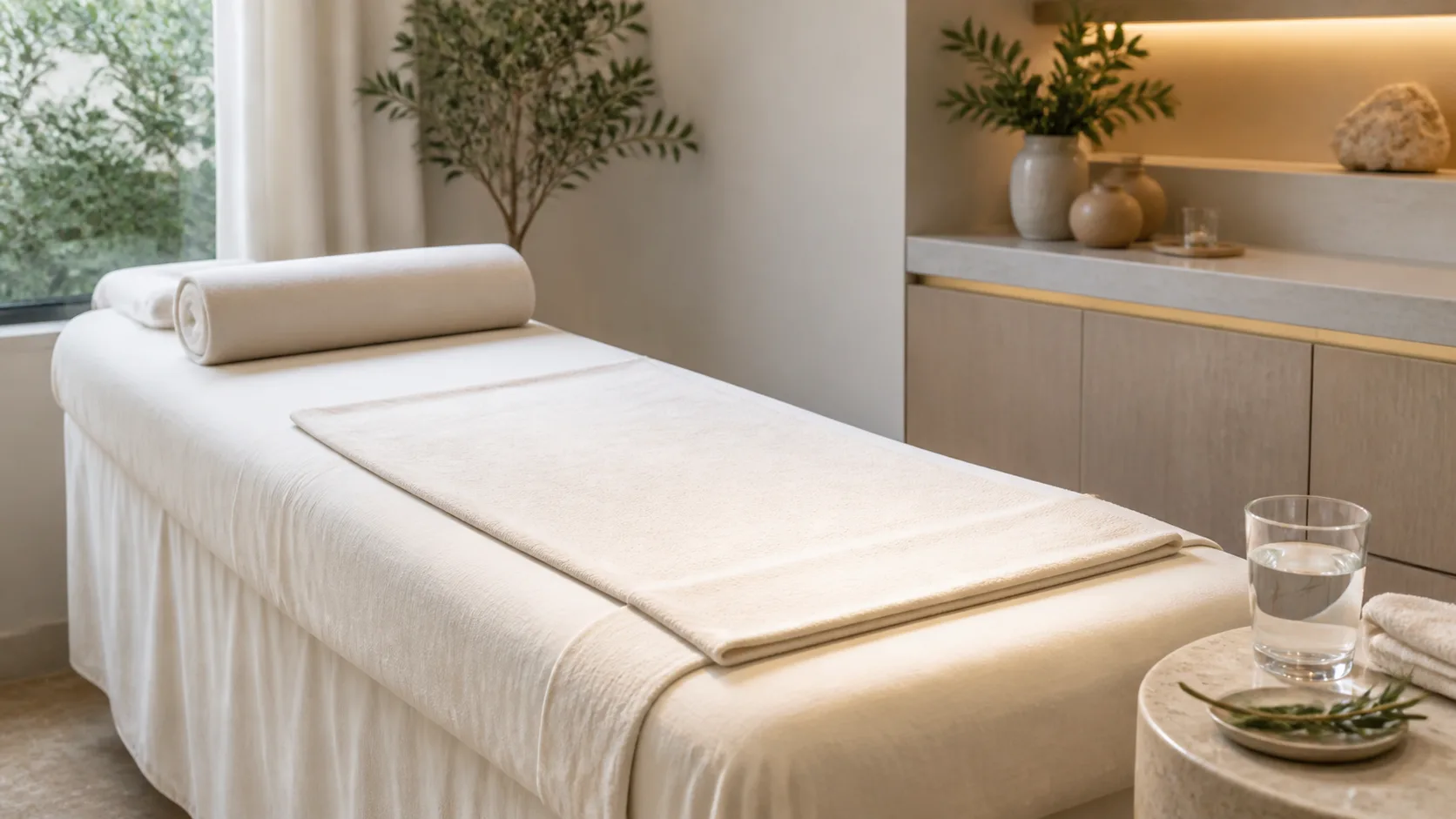 Lower Leg Wax treatment setting at Spa Chevy Chase