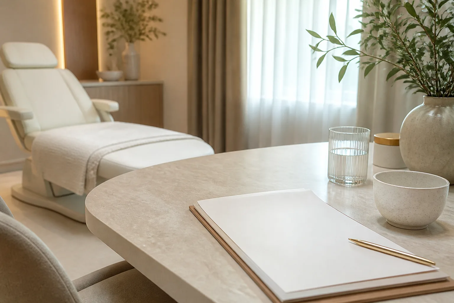 Med spa service consultation service setting at Spa Chevy Chase