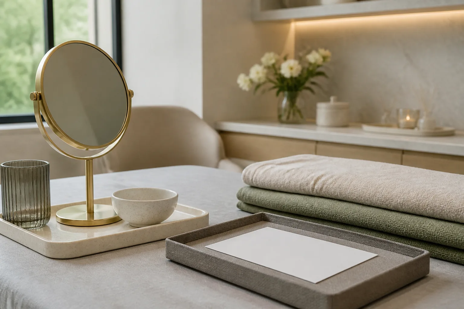 Permanent eyeliner service setting at Spa Chevy Chase