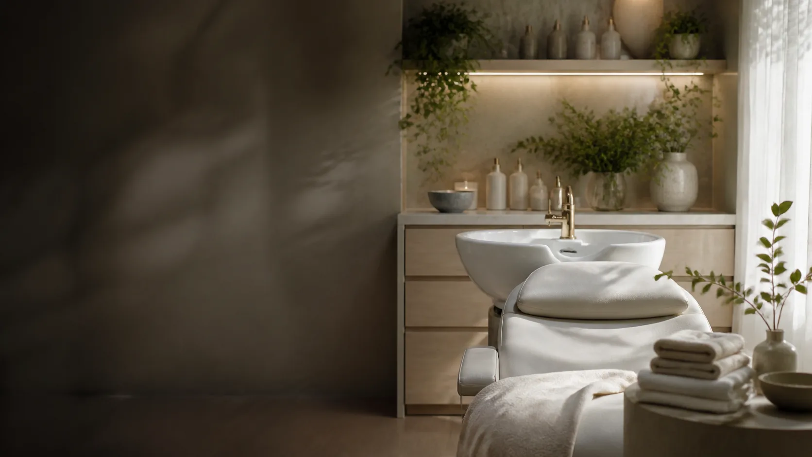scalp treatmentfor anti-shedding hair treatment setting at Spa Chevy Chase