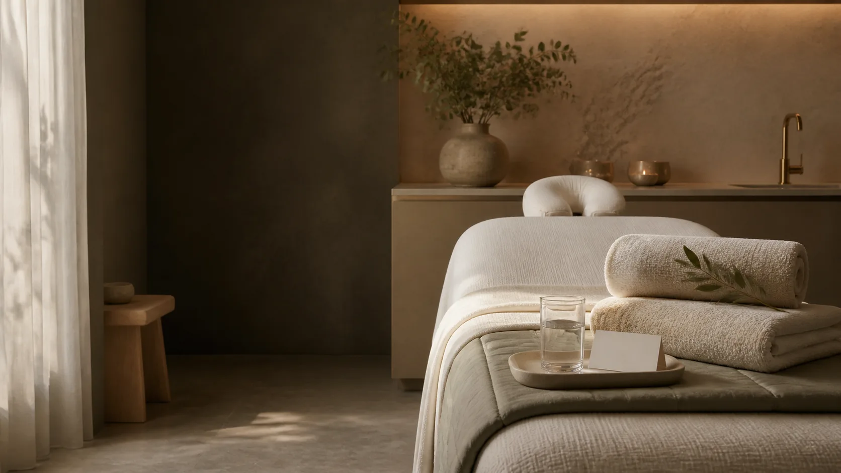 Stress melted treatment setting at Spa Chevy Chase