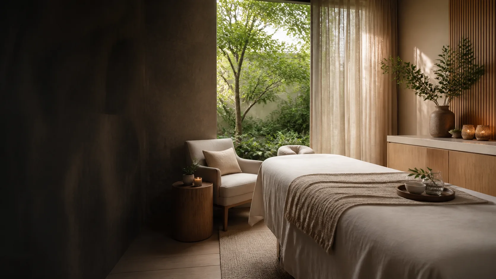Stress Retreat treatment setting at Spa Chevy Chase