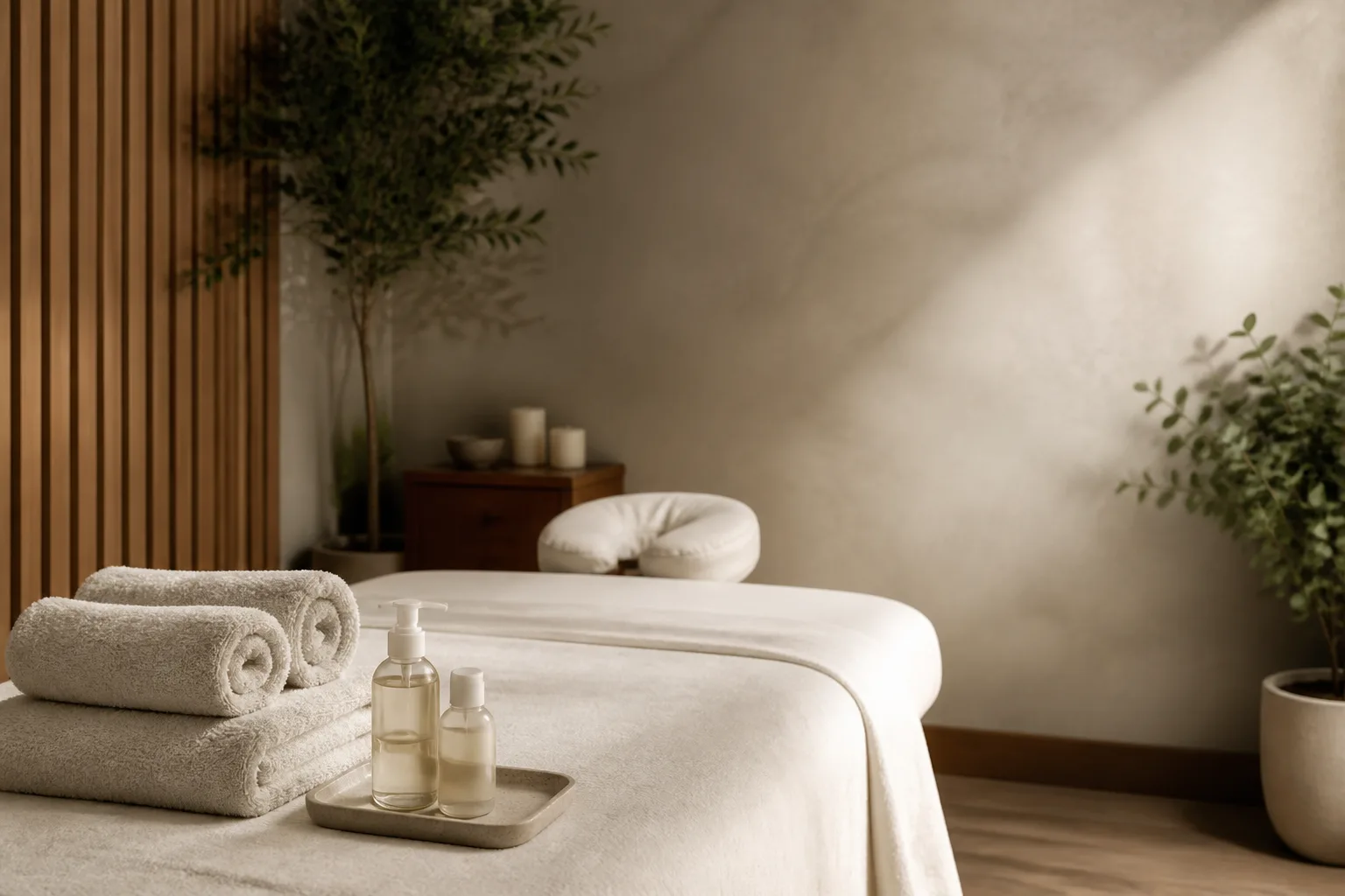 Therapeutic massage service setting at Spa Chevy Chase