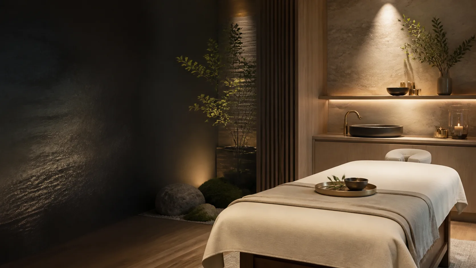 Yingyang balance medical massage treatment setting at Spa Chevy Chase