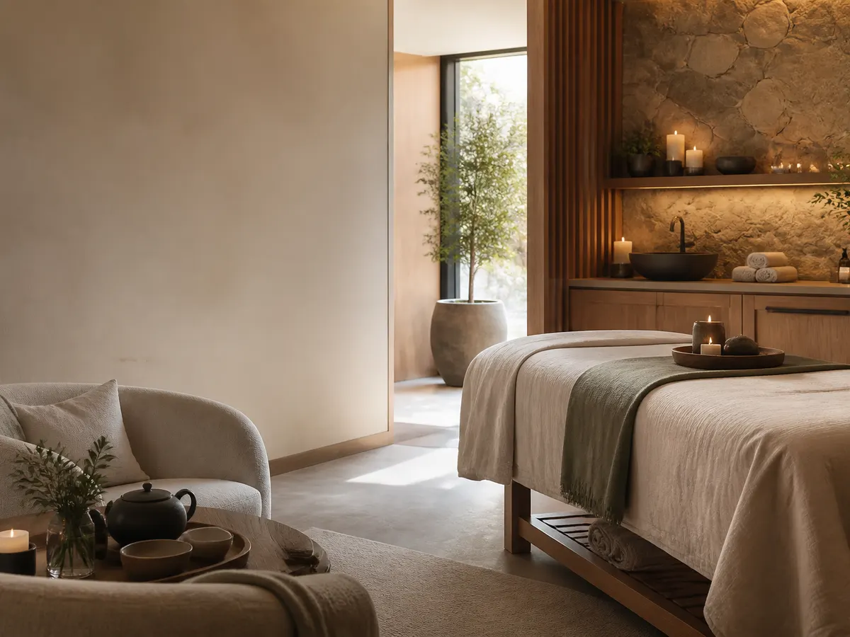 Restorative stress relief spa setting at Spa Chevy Chase in Chevy Chase, MD