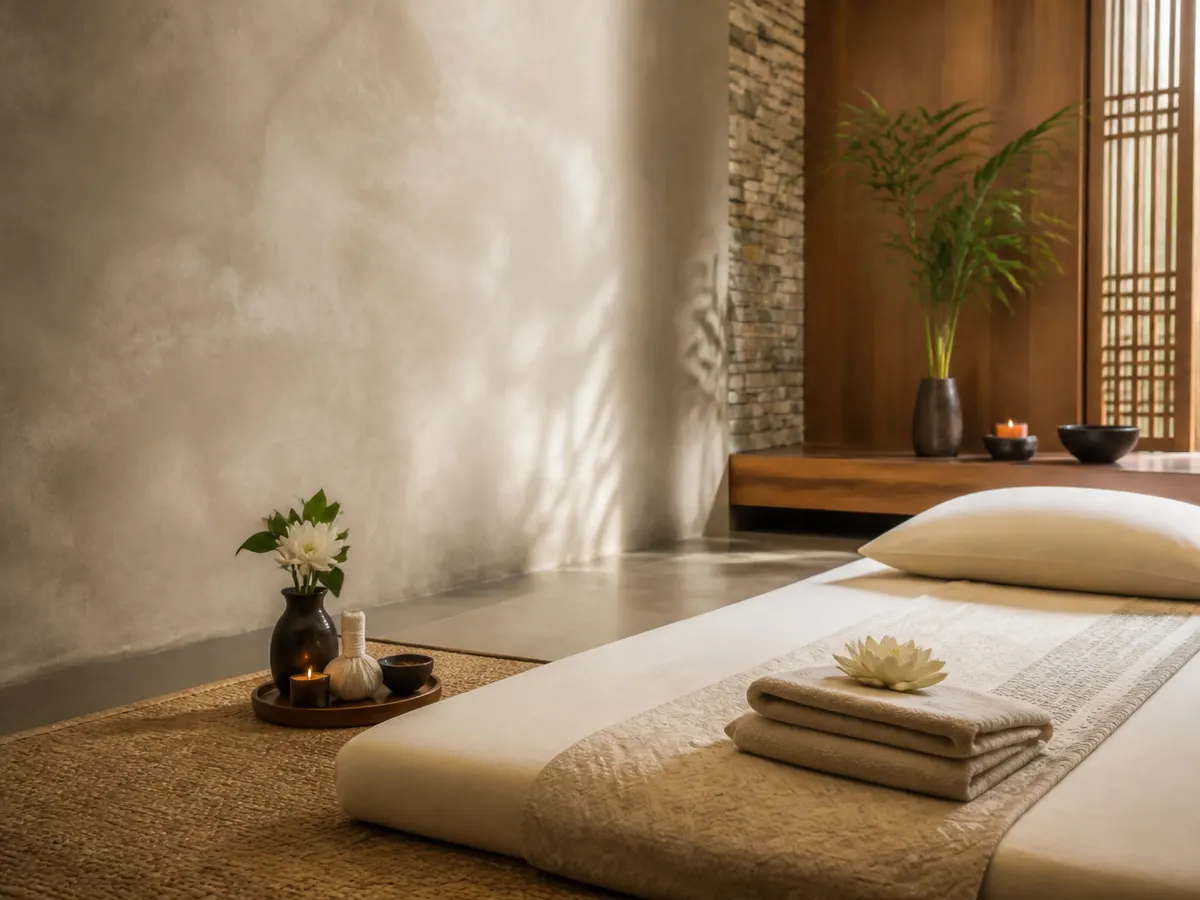 Calm Thai massage setting at Spa Chevy Chase in Chevy Chase, MD