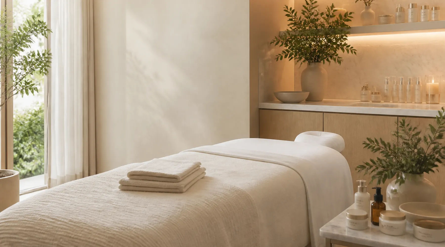 Anti-aging facial treatment room in Chevy Chase, Maryland